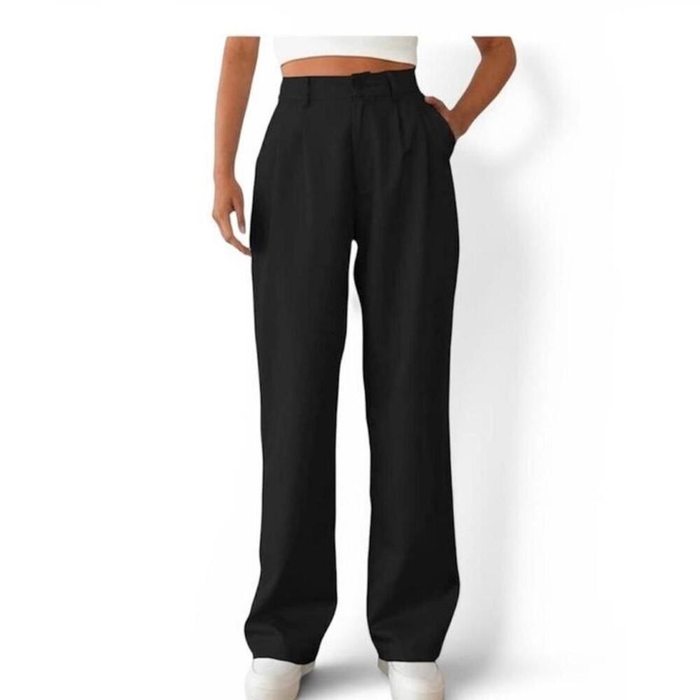Black High Waisted Wide Leg Pants Women’s S - Picture 2 of 5